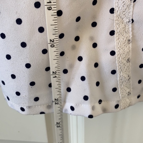 Banana Republic white and black Polka dot lace top - Picture 8 of 9